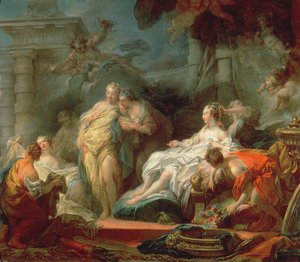 Psyche zeigt ihren Schwestern ihre Geschenke von Amor, 1753