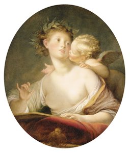 Sappho inspiriert von Amor