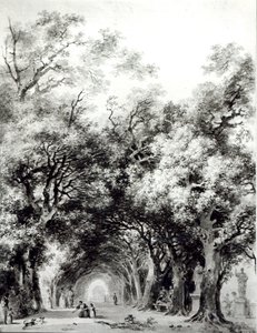 Die schattige Allee, ca. 1773-74 von Jean Honore Fragonard