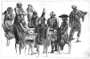 Die Philosophen beim Abendessen, um 1775