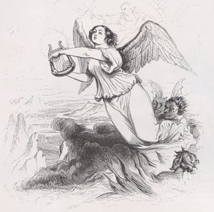 Der verbannte Engel aus den gesammelten Werken von Béranger, 1836 von Jean Ignace Isidore Gérard