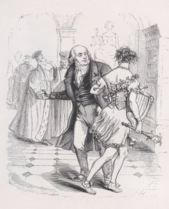 Die fliehende Muse aus den gesammelten Werken von Béranger, 1836 von Jean Ignace Isidore Gérard
