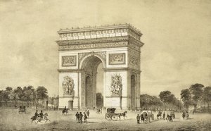 Der Triumphbogen, Paris, graviert von Auguste Bry