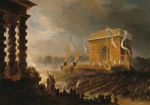 Fête de la Fraternité am Triumphbogen der Étoile, am Abend des 20. April 1848, 1848
