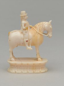 Weißer Springer, Schachfigur, Indien, um 1820