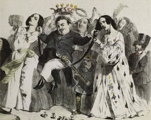 Honoré de Balzac, der produktivste unserer Autoren, unterstützt und gekrönt von Frauen, 1839