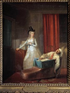 Charlotte Corday ermordet Jean Paul Marat von Jean Jacques Hauer