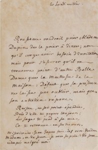 Korrespondenz Jean-Jacques Rousseau und Louise Dupin (um 1754)