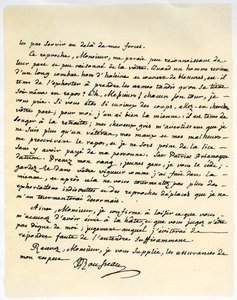 Brief von Jean Jacques Rousseau, 15. Juli 1764