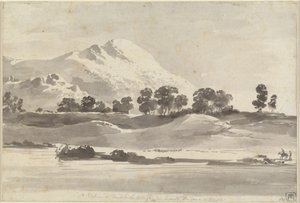Berg Kairo vom Melfa-Fluss aus gesehen von Jean Jacques de Boissieu