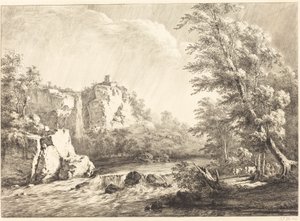 Flusslandschaft mit vorbeiziehendem Sturm von Jean Jacques de Boissieu