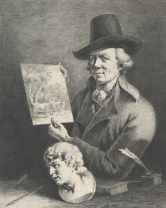 Selbstporträt mit Kühen, 1796 von Jean Jacques de Boissieu