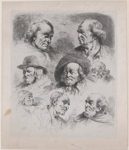 Studie von acht Köpfen, 1795