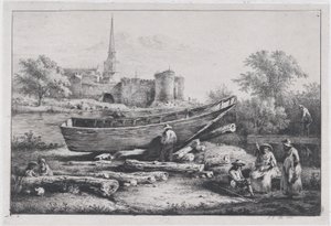 Die Baustelle in Savigny von Jean Jacques de Boissieu