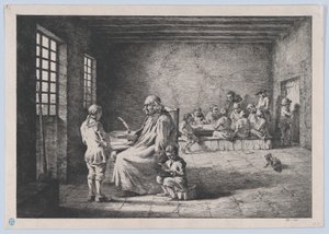 Der Schulmeister, 1780 von Jean Jacques de Boissieu