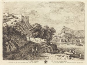 Ansicht von Aqua Pendente auf der Straße von Siena nach Rom von Jean Jacques de Boissieu
