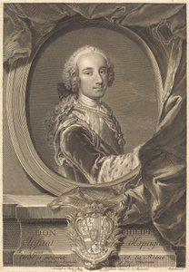 Don Philippe, Infant von Spanien von Jean Joseph Balechou after Louis Rene de Vialy