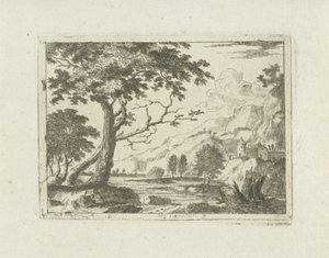 Berglandschaft mit einem Fluss