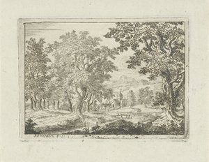 Baumreiche Flusslandschaft