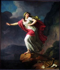 Sappho stürzt sich ins Meer, 1791 von Jean Joseph Taillasson