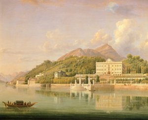 Villa Carlotta in Tremezzo am Comer See, von Jean Joseph Xavier Bidauld, Italien von Jean Joseph Xavier Bidauld
