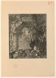 Saint-François (?) in einer Ruinenlandschaft
