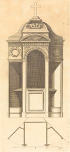 Plan und Erhebung der schönsten Beichtstühle von Paris, sehr genau vermessen von Jean Le Blond