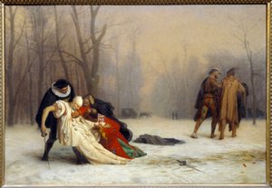 Duell nach einem Maskenball. Gemälde von Jean Léon Gérôme (1824-1904)