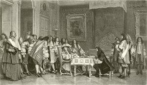 Molière beim Frühstück mit Ludwig XIV.