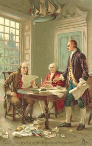 Entwurf der Unabhängigkeitserklärung der Vereinigten Staaten, Philadelphia, Pennsylvania von Jean Leon Gerome Ferris