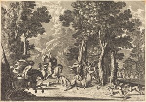 Eine Hirschjagd von Jean Lepautre