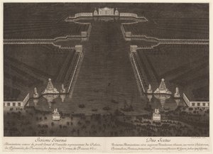 Illuminationen um den großen Kanal von Versailles von Jean Lepautre