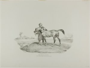 Ein arabisches Pferd, Tafel 8 aus Verschiedene Motive aus dem Leben und auf Stein gezeichnet (Die englische Suite)