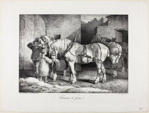 Bauernpferde von Jean Louis André Théodore Géricault