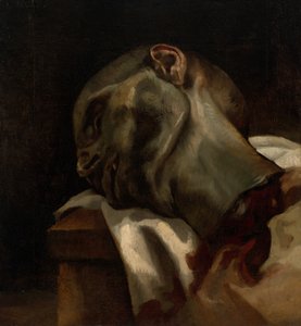 Kopf eines guillotinierten Mannes