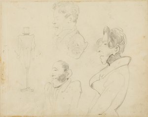 Blatt mit Karikaturen von Jean Louis André Théodore Géricault