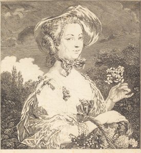 Die Marquise de Pompadour als schöne Gärtnerin von Jean Louis Anselin