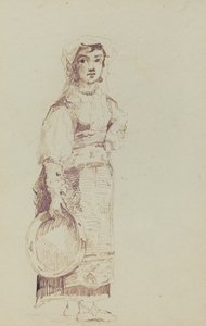 Frau mit Tamburin (verso)