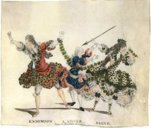 Kostümentwurf für das Ballett Endymion von Gaetano Vestris, 1773-1778