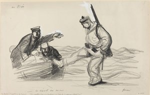 In Piräus. -Die Abfahrt der Deutschen. von Jean Louis Forain