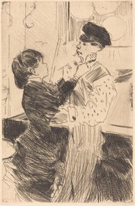 Die Krawatte binden von Jean Louis Forain