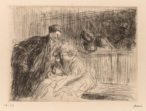 Der sprechende Anwalt zum Angeklagten von Jean Louis Forain
