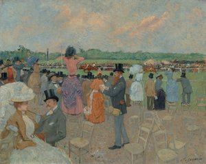 Die Rennen in Longchamp, ca. 1891 von Jean Louis Forain