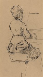 Junge Frau am Klavier (verso)