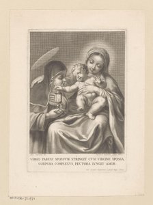 Maria mit Kind und weiblicher Heiliger mit Reliquiar