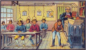 In der Schule. Aus der Serie Visionen des Jahres 2000, 1899