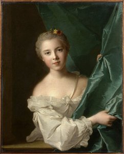 Porträt von Eleonore Louise de Berville, Marquise de Hallay-Coetquen, 1751