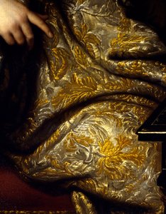 Porträt von Jean Baptiste (Jean-Baptiste) Colbert (1651-1690) Seigneur Marquis de Seignelay, Marineminister, Sohn von Colbert (Detail der Draperien). Gemälde von Marc Nattier (1642-1705) von Jean Marc Nattier