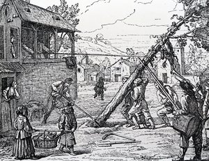 Das Aufstellen des Maibaums von Jean Mariette