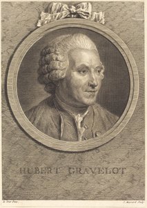Hubert Gravelot von Jean Massard after Maurice Quentin de La Tour